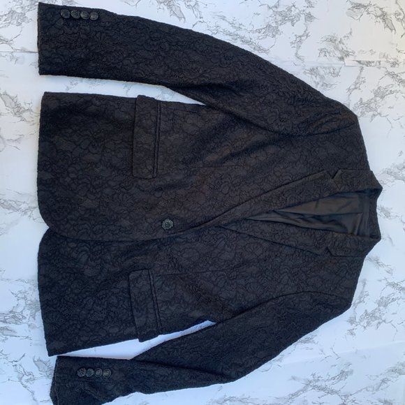 ❌SOLD❌The Kooples Black Lace Blazer Jacket Work - Picture 9 of 12